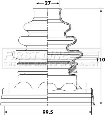 First Line FCB6191 - Пыльник, приводной вал autosila-amz.com