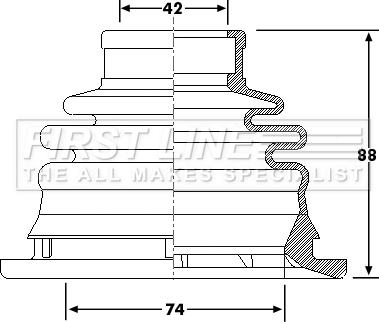 First Line FCB6197 - Пыльник, приводной вал autosila-amz.com