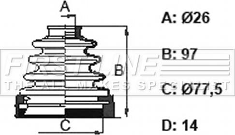 First Line FCB6158 - Пыльник, приводной вал autosila-amz.com