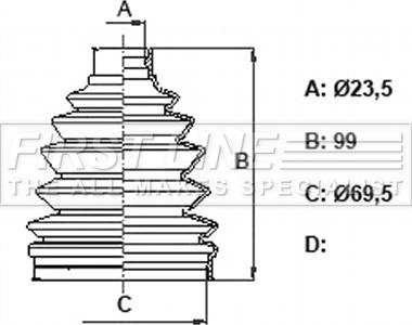First Line FCB6166 - Пыльник, приводной вал autosila-amz.com
