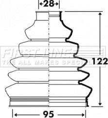 First Line FCB6103 - Пыльник, приводной вал autosila-amz.com