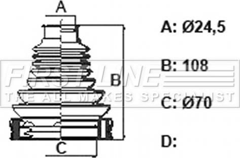 First Line FCB6396 - Пыльник, приводной вал autosila-amz.com