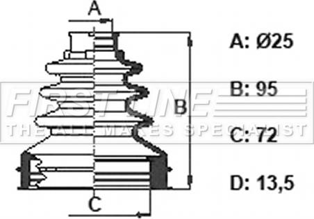 First Line FCB6392 - Пыльник, приводной вал autosila-amz.com