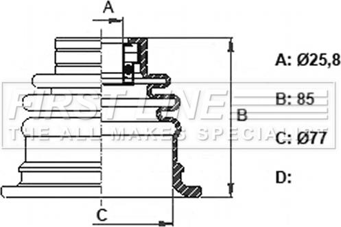 First Line FCB6327 - Пыльник, приводной вал autosila-amz.com