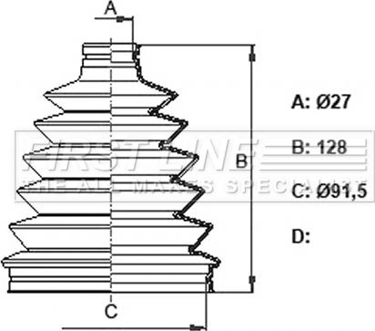 First Line FCB6379 - Пыльник, приводной вал autosila-amz.com