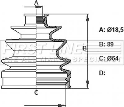 First Line FCB6378 - Пыльник, приводной вал autosila-amz.com