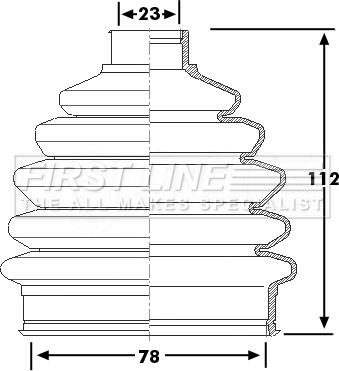 First Line FCB6251 - Пыльник, приводной вал autosila-amz.com