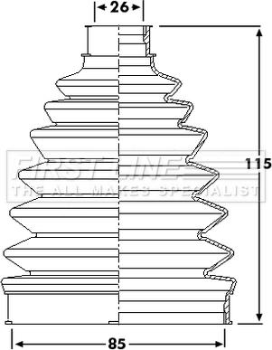 First Line FCB6207 - Пыльник, приводной вал autosila-amz.com