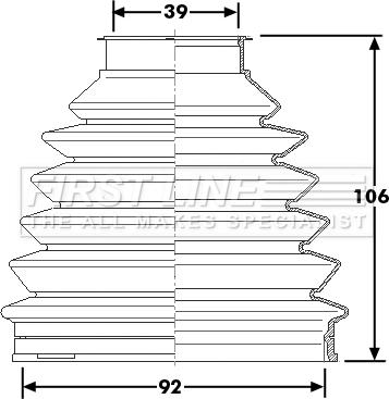 First Line FCB6231 - Пыльник, приводной вал autosila-amz.com