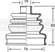 First Line FCB2593 - Пыльник, приводной вал autosila-amz.com