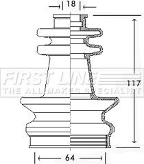 First Line FCB2597 - Пыльник, приводной вал autosila-amz.com