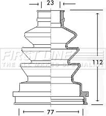 First Line FCB2532 - Пыльник, приводной вал autosila-amz.com