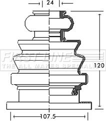 First Line FCB2682 - Пыльник, приводной вал autosila-amz.com