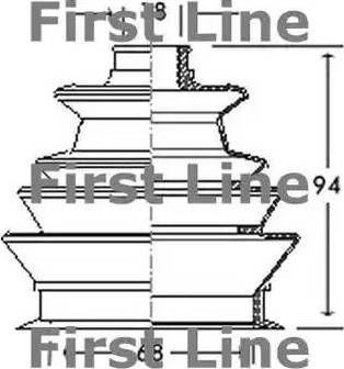First Line FCB2112 - Пыльник, приводной вал autosila-amz.com