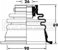 First Line FCB2848 - Пыльник, приводной вал autosila-amz.com