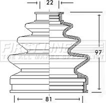 First Line FCB2341 - Пыльник, приводной вал autosila-amz.com