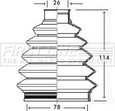 First Line FCB2347 - Пыльник, приводной вал autosila-amz.com