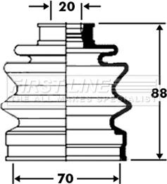 First Line FCB2368 - Пыльник, приводной вал autosila-amz.com