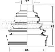 First Line FCB2304 - Пыльник, приводной вал autosila-amz.com