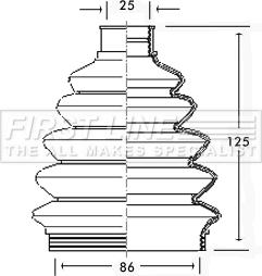 First Line FCB2302R - Пыльник, приводной вал autosila-amz.com