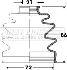 First Line FCB2385 - Пыльник, приводной вал autosila-amz.com