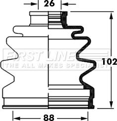 First Line FCB2388 - Пыльник, приводной вал autosila-amz.com