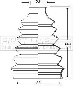 First Line FCB2339 - Пыльник, приводной вал autosila-amz.com