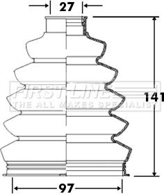 First Line FCB2372 - Пыльник, приводной вал autosila-amz.com