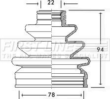 First Line FCB2246 - Пыльник, приводной вал autosila-amz.com