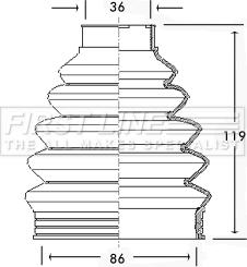 First Line FCB2280 - Пыльник, приводной вал autosila-amz.com