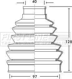 First Line FCB2282 - Пыльник, приводной вал autosila-amz.com