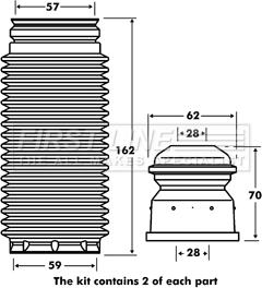 First Line FPK7053 - Пылезащитный комплект, амортизатор autosila-amz.com