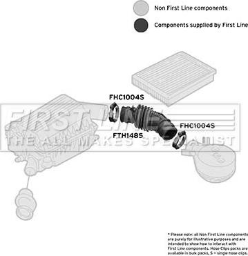 First Line FTH1485 - Рукав воздухозаборника, воздушный фильтр autosila-amz.com