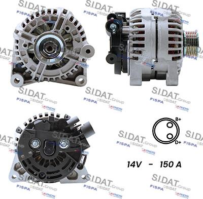 Fispa A12VA0180A2 - Генератор autosila-amz.com