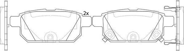 FIT FP9212 - Тормозные колодки, дисковые, комплект autosila-amz.com