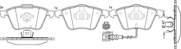 FIT FP0915E - Тормозные колодки, дисковые, комплект autosila-amz.com