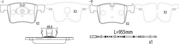 FIT FP1561E - Тормозные колодки, дисковые, комплект autosila-amz.com