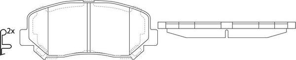 FIT FP1623 - колодки дисковые передние!\ Mazda CX-5 2.0/2.0D 11> autosila-amz.com