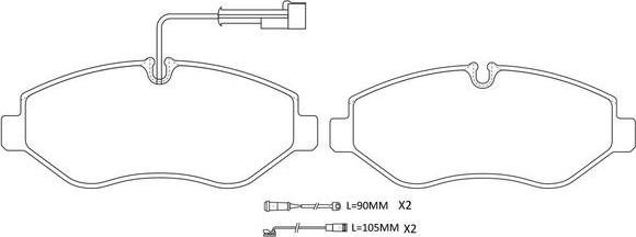 FIT FP1316E - Тормозные колодки, дисковые, комплект autosila-amz.com