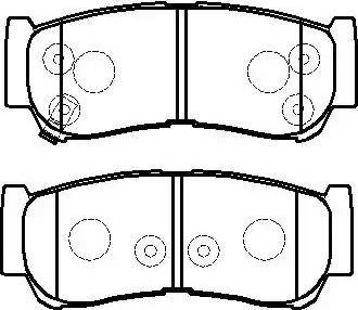 FIT FP1297 - колодки дисковые задние! с антискрип. пл.\ Hyundai Santa Fe 2.7/2.2CRDi 06> autosila-amz.com