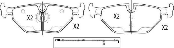 FIT FP2251E - Тормозные колодки, дисковые, комплект autosila-amz.com