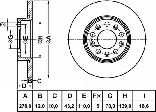 FIT FR0993 - Тормозной диск autosila-amz.com