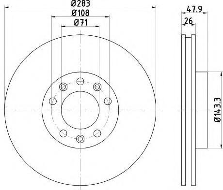 FIT FR0987V - Тормозной диск autosila-amz.com