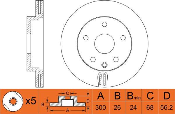 FIT FR0499V - Тормозной диск autosila-amz.com