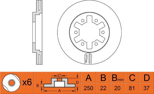 FIT FR0443V - Тормозной диск autosila-amz.com