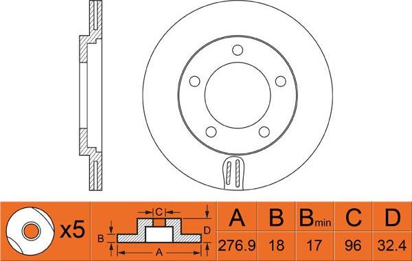 FIT FR0453V - Тормозной диск autosila-amz.com