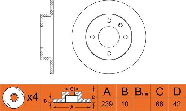 FIT FR0410 - Тормозной диск autosila-amz.com