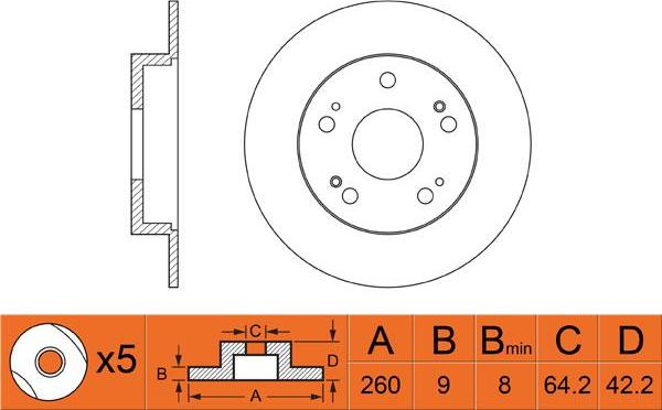 FIT FR0472 - Тормозной диск autosila-amz.com