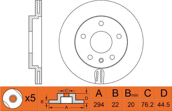 FIT FR0509V - Тормозной диск autosila-amz.com