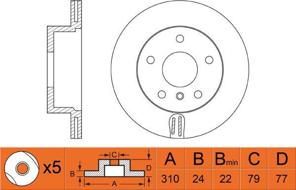 FIT FR0507V - Тормозной диск autosila-amz.com